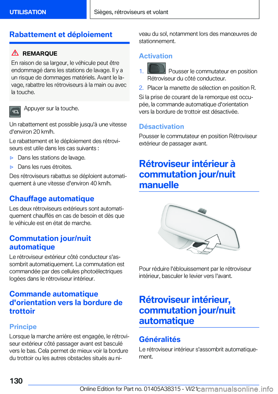 BMW 2 SERIES GRAN COUPE 2022  Notices Demploi (in French) �R�a�b�a�t�t�e�m�e�n�t��e�t��d�é�p�l�o�i�e�m�e�n�t
�R�E�M�A�R�Q�U�E
�E�n��r�a�i�s�o�n��d�e��s�a��l�a�r�g�e�u�r�,��l�e��v�é�h�i�c�u�l�e��p�e�u�t��ê�t�r�e
�e�n�d�o�m�m�a�g�é��d�a�n�s��l�