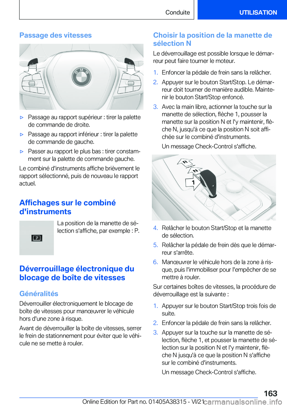 BMW 2 SERIES GRAN COUPE 2022  Notices Demploi (in French) �P�a�s�s�a�g�e��d�e�s��v�i�t�e�s�s�e�s'x�P�a�s�s�a�g�e��a�u��r�a�p�p�o�r�t��s�u�p�é�r�i�e�u�r��:��t�i�r�e�r��l�a��p�a�l�e�t�t�e�d�e��c�o�m�m�a�n�d�e��d�e��d�r�o�i�t�e�.'x�P�a�s�s�