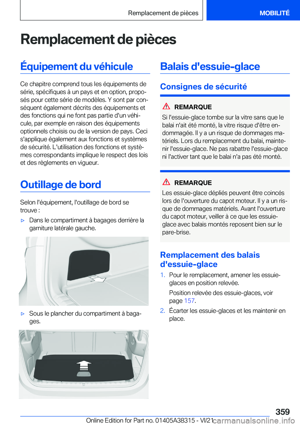 BMW 2 SERIES GRAN COUPE 2022  Notices Demploi (in French) �R�e�m�p�l�a�c�e�m�e�n�t��d�e��p�i�è�c�e�s�