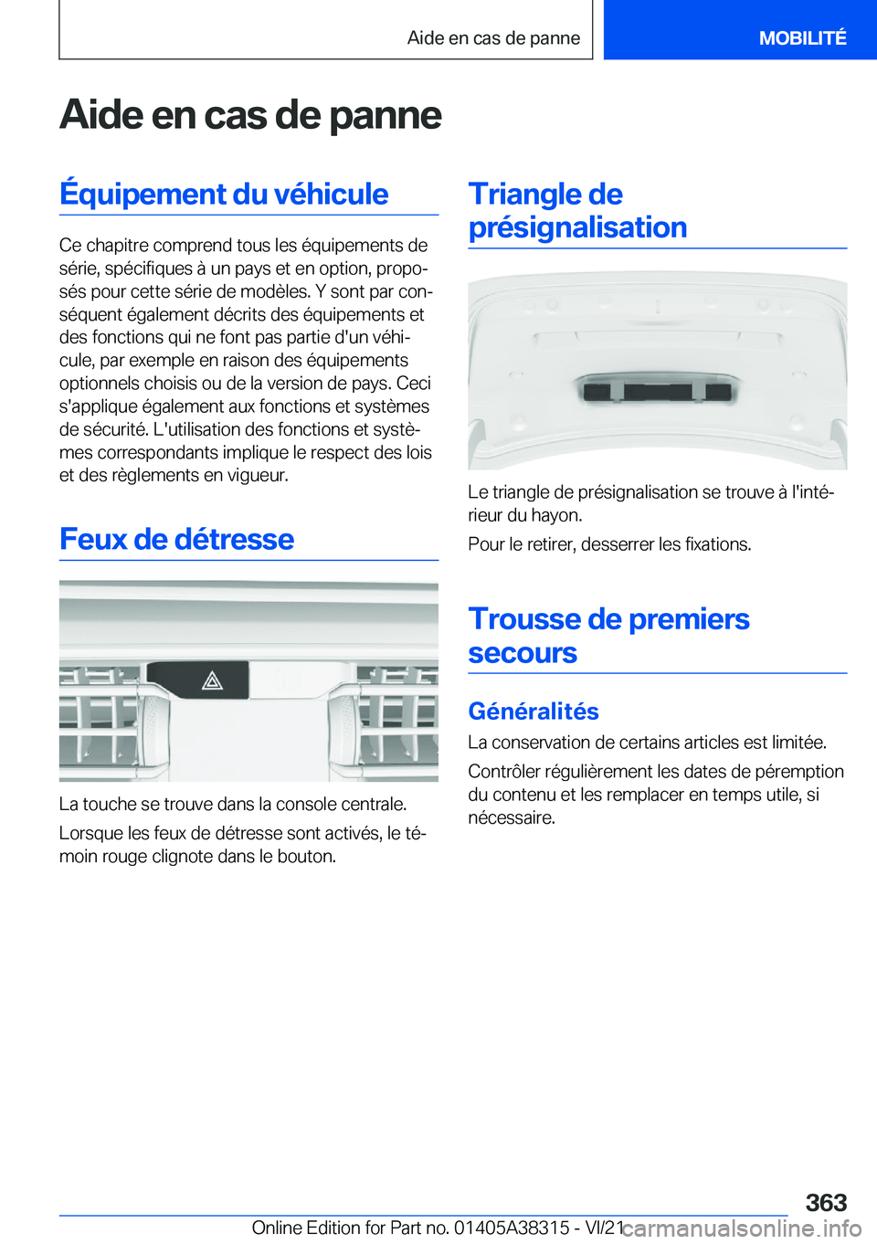 BMW 2 SERIES GRAN COUPE 2022  Notices Demploi (in French) �A�i�d�e��e�n��c�a�s��d�e��p�a�n�n�e�