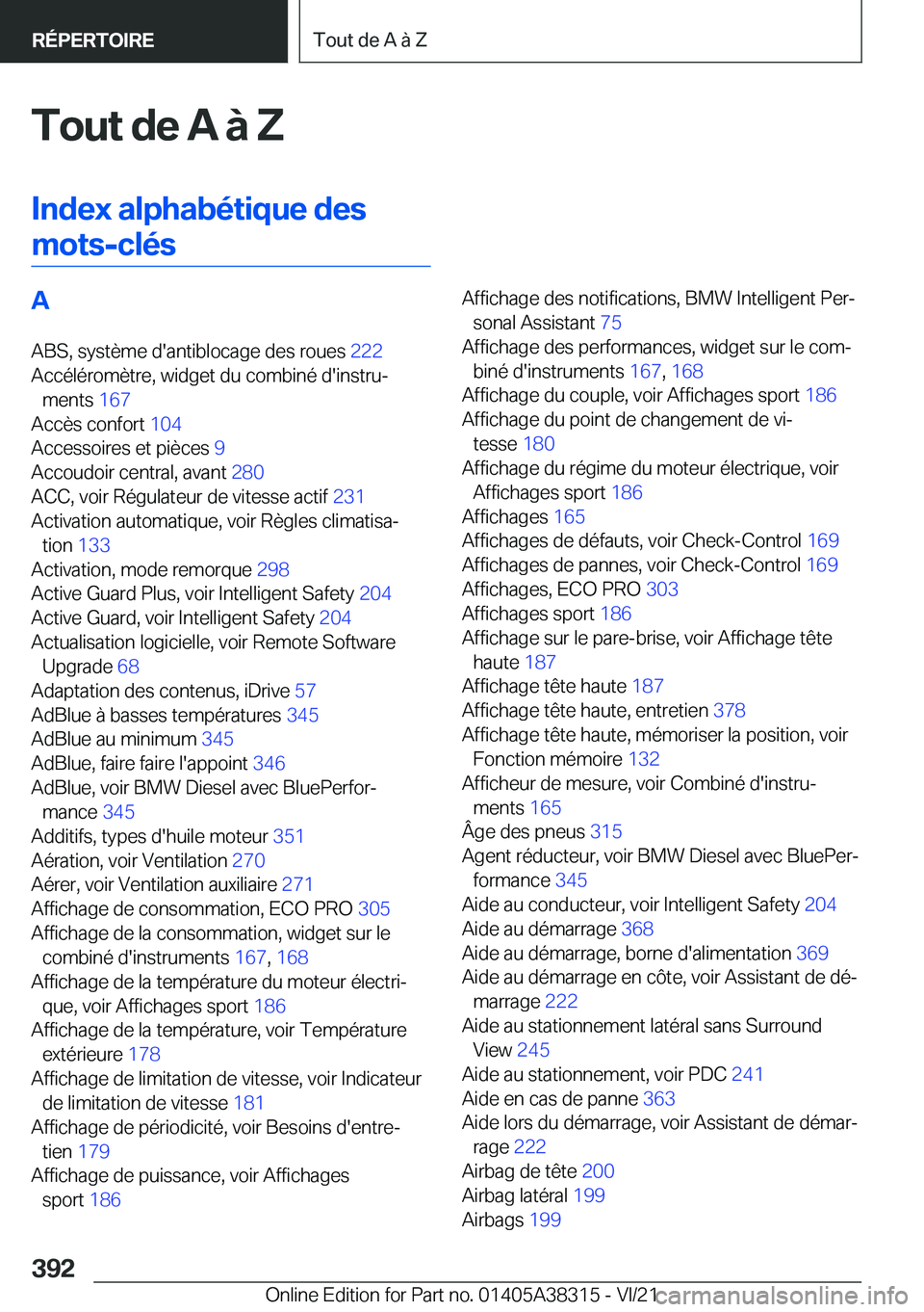 BMW 2 SERIES GRAN COUPE 2022  Notices Demploi (in French) �T�o�u�t��d�e��A��