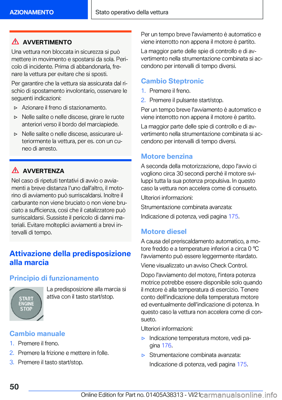 BMW 2 SERIES GRAN COUPE 2022  Libretti Di Uso E manutenzione (in Italian) �A�V�V�E�R�T�I�M�E�N�T�O
�U�n�a��v�e�t�t�u�r�a��n�o�n��b�l�o�c�c�a�t�a��i�n��s�i�c�u�r�e�z�z�a��s�i��p�u�