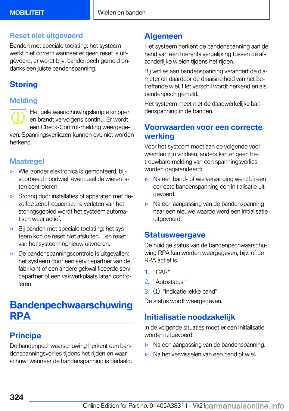 BMW 2 SERIES GRAN COUPE 2022  Instructieboekjes (in Dutch) �R�e�s�e�t��n�i�e�t��u�i�t�g�e�v�o�e�r�d�B�a�n�d�e�n��m�e�t��s�p�e�c�i�a�l�e��t�o�e�l�a�t�i�n�g�:��h�e�t��s�y�s�t�e�e�m
�w�e�r�k�t��n�i�e�t��c�o�r�r�e�c�t��w�a�n�n�e�e�r��e�r��g�e�e�n��r�