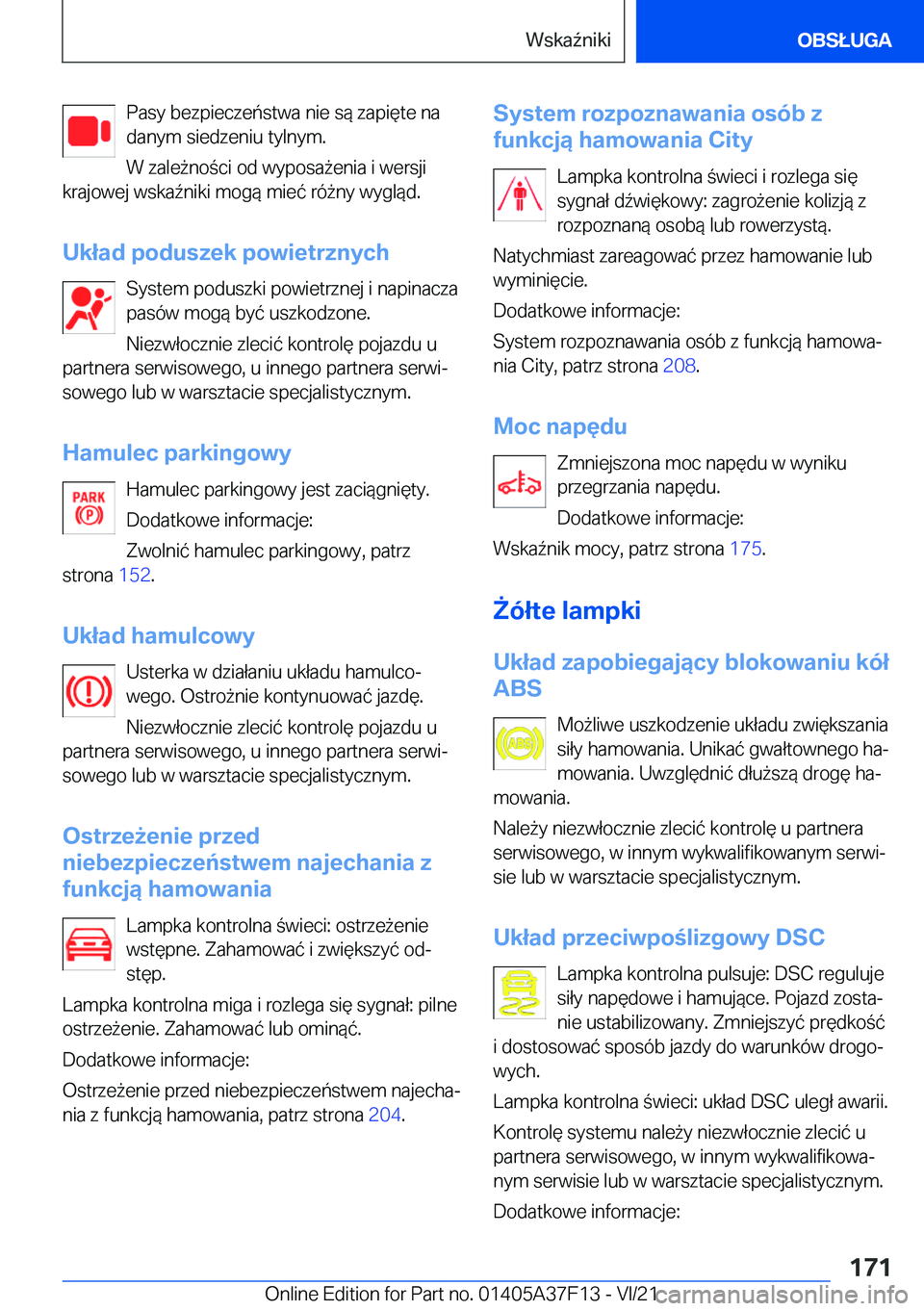 BMW 2 SERIES GRAN COUPE 2022  Instrukcja obsługi (in Polish) �P�a�s�y��b�e�z�p�i�e�c�z�e�