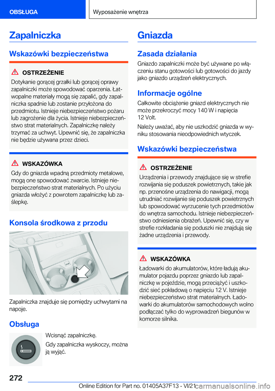 BMW 2 SERIES GRAN COUPE 2022  Instrukcja obsługi (in Polish) �Z�a�p�a�l�n�i�c�z�k�a
�W�s�k�a�z�