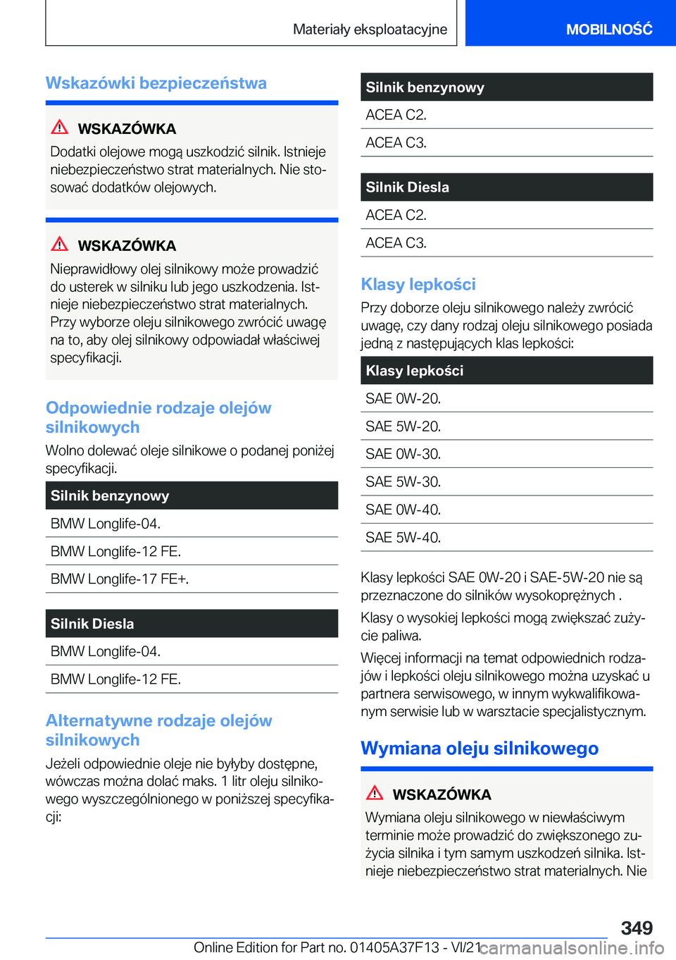BMW 2 SERIES GRAN COUPE 2022  Instrukcja obsługi (in Polish) �W�s�k�a�z�