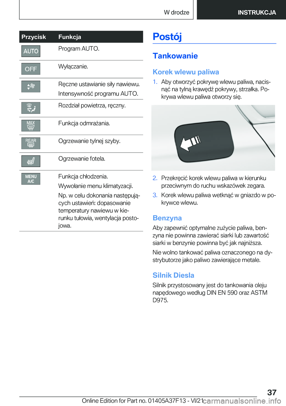 BMW 2 SERIES GRAN COUPE 2022  Instrukcja obsługi (in Polish) �P�r�z�y�c�i�s�k�F�u�n�k�c�j�a�P�r�o�g�r�a�m��A�U�T�O�.�W�y�ł�