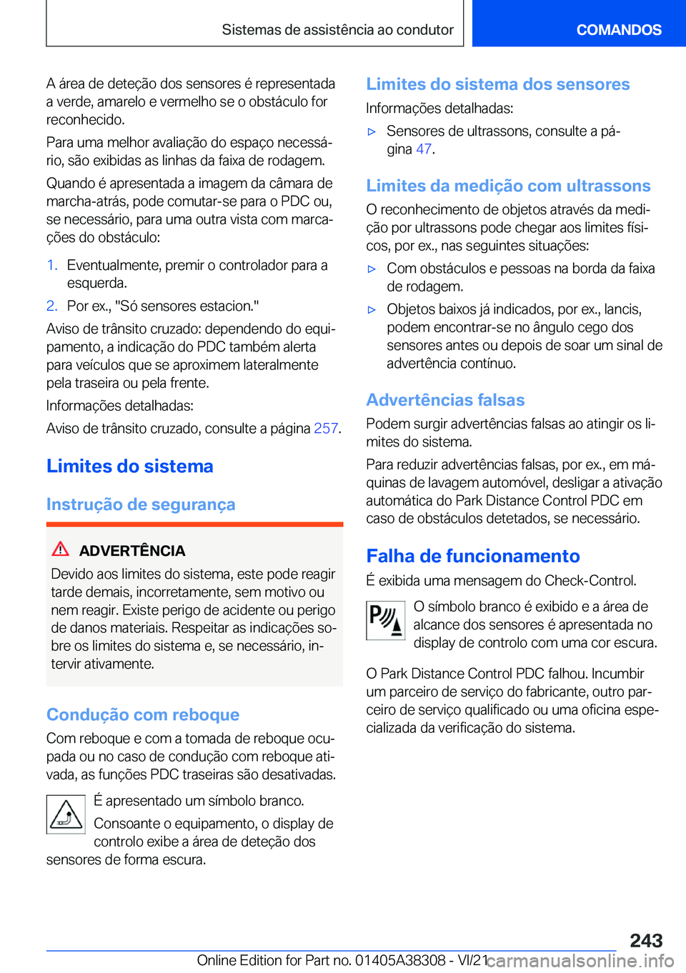 BMW 2 SERIES GRAN COUPE 2022  Manual do condutor (in Portuguese) �A��á�r�e�a��d�e��d�e�t�e�