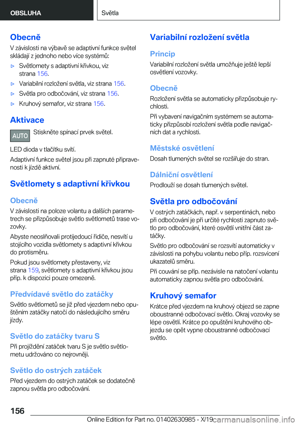 BMW 2 SERIES GRAN COUPE 2020  Návod na použití (in Czech) �O�b�e�c�n�ě�V��z�