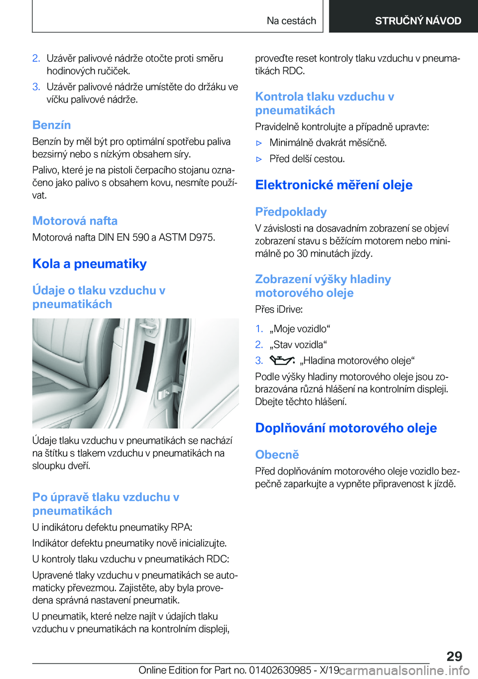 BMW 2 SERIES GRAN COUPE 2020  Návod na použití (in Czech) �2�.�U�z�
