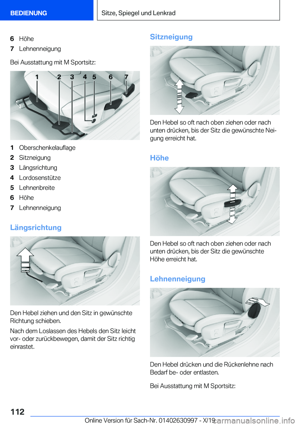 BMW 2 SERIES GRAN COUPE 2020  Betriebsanleitungen (in German) �6�H�