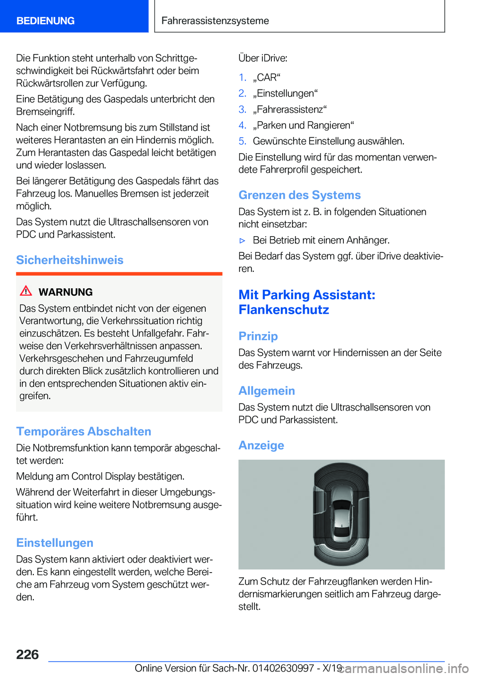 BMW 2 SERIES GRAN COUPE 2020  Betriebsanleitungen (in German) �D�i�e��F�u�n�k�t�i�o�n��s�t�e�h�t��u�n�t�e�r�h�a�l�b��v�o�n��S�c�h�r�i�t�t�g�ej
�s�c�h�w�i�n�d�i�g�k�e�i�t��b�e�i��R�