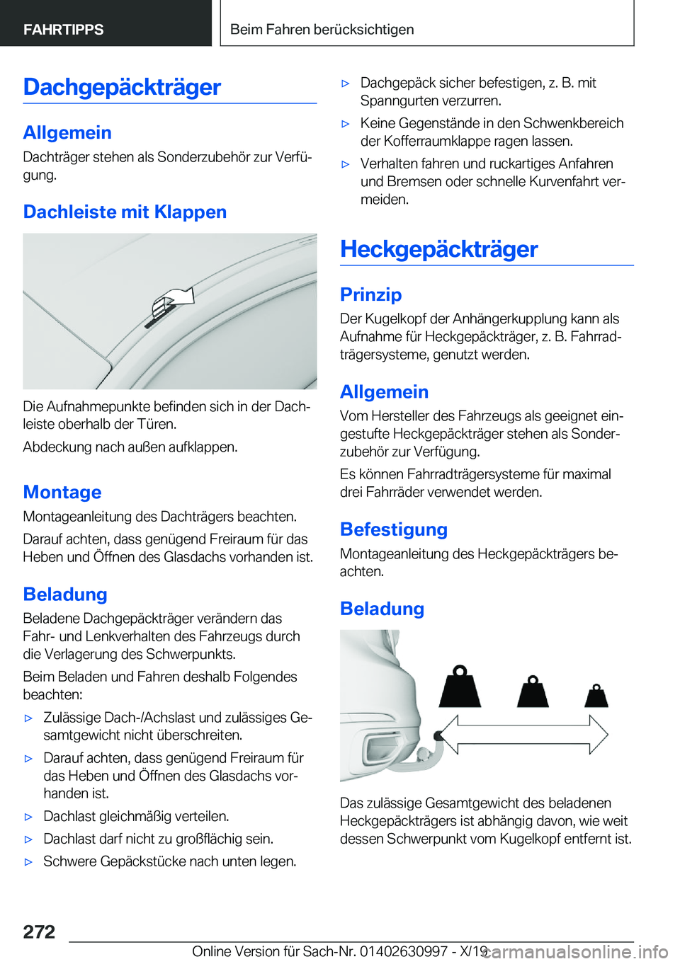 BMW 2 SERIES GRAN COUPE 2020  Betriebsanleitungen (in German) �D�a�c�h�g�e�p�