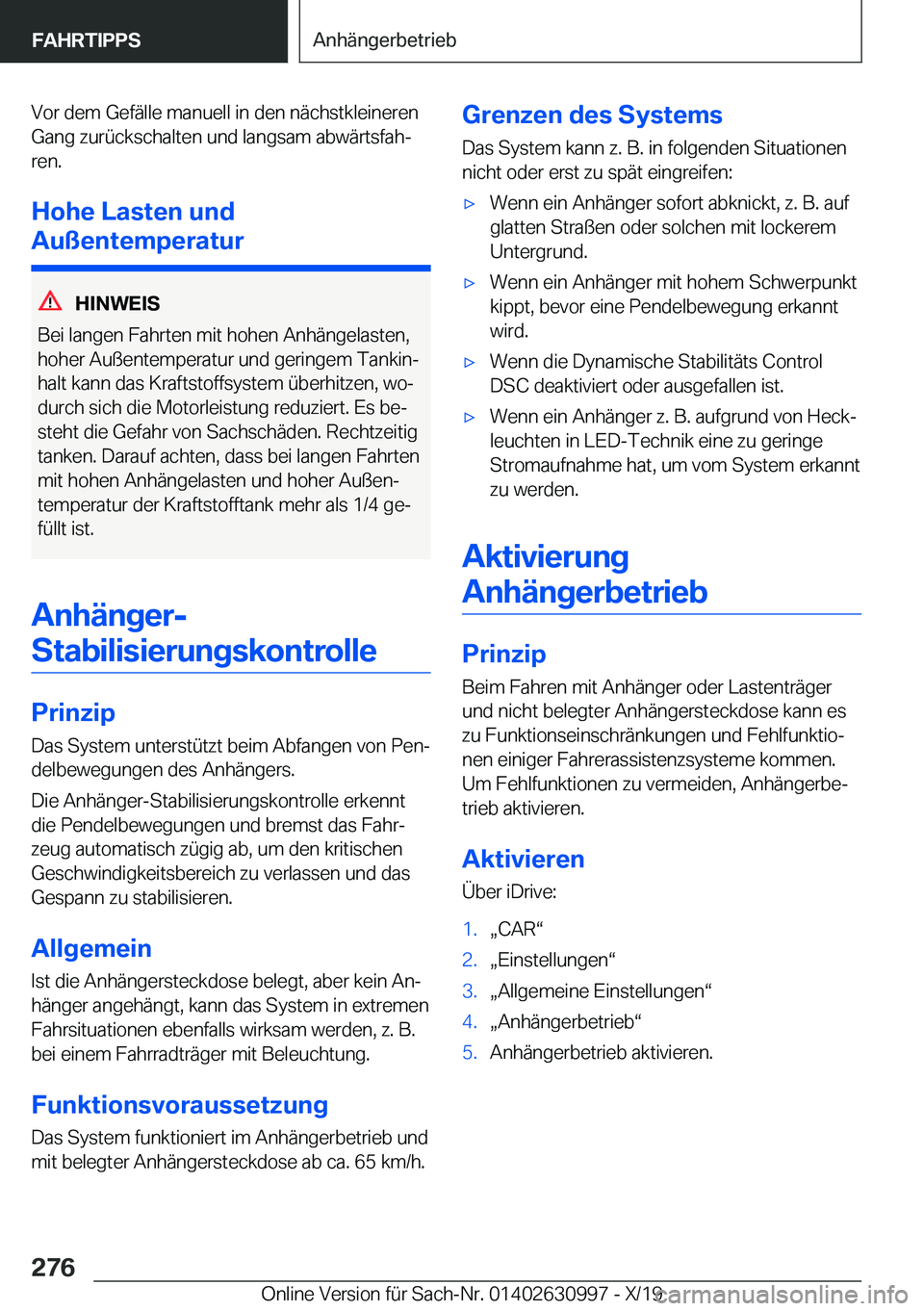 BMW 2 SERIES GRAN COUPE 2020  Betriebsanleitungen (in German) �V�o�r��d�e�m��G�e�f�