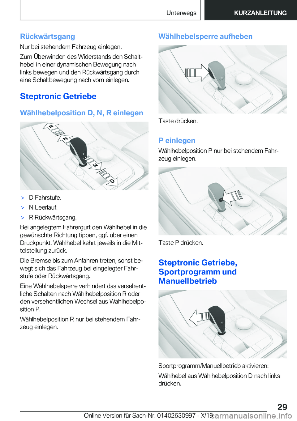 BMW 2 SERIES GRAN COUPE 2020  Betriebsanleitungen (in German) �R�