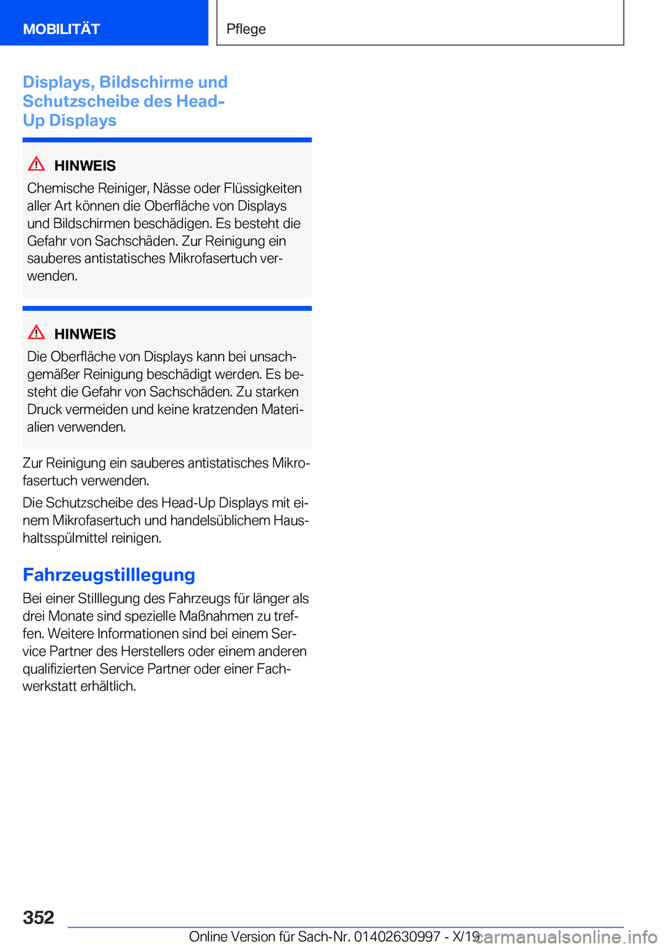 BMW 2 SERIES GRAN COUPE 2020  Betriebsanleitungen (in German) �D�i�s�p�l�a�y�s�,��B�i�l�d�s�c�h�i�r�m�e��u�n�d
�S�c�h�u�t�z�s�c�h�e�i�b�e��d�e�s��H�e�a�d�-
�U�p��D�i�s�p�l�a�y�s
�H�I�N�W�E�I�S
�C�h�e�m�i�s�c�h�e��R�e�i�n�i�g�e�r�,��N�