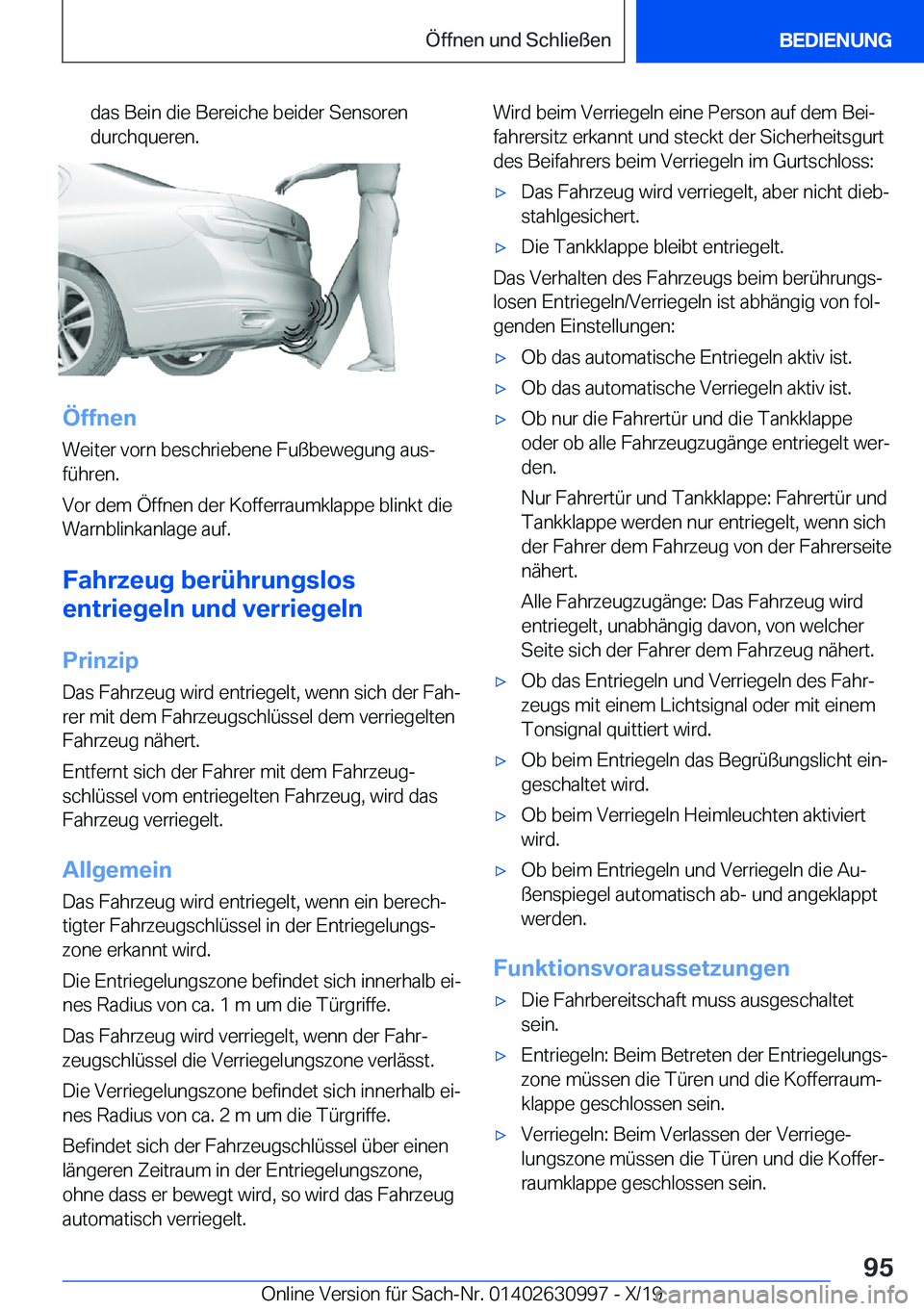 BMW 2 SERIES GRAN COUPE 2020  Betriebsanleitungen (in German) �d�a�s��B�e�i�n��d�i�e��B�e�r�e�i�c�h�e��b�e�i�d�e�r��S�e�n�s�o�r�e�n
�d�u�r�c�h�q�u�e�r�e�n�.
�