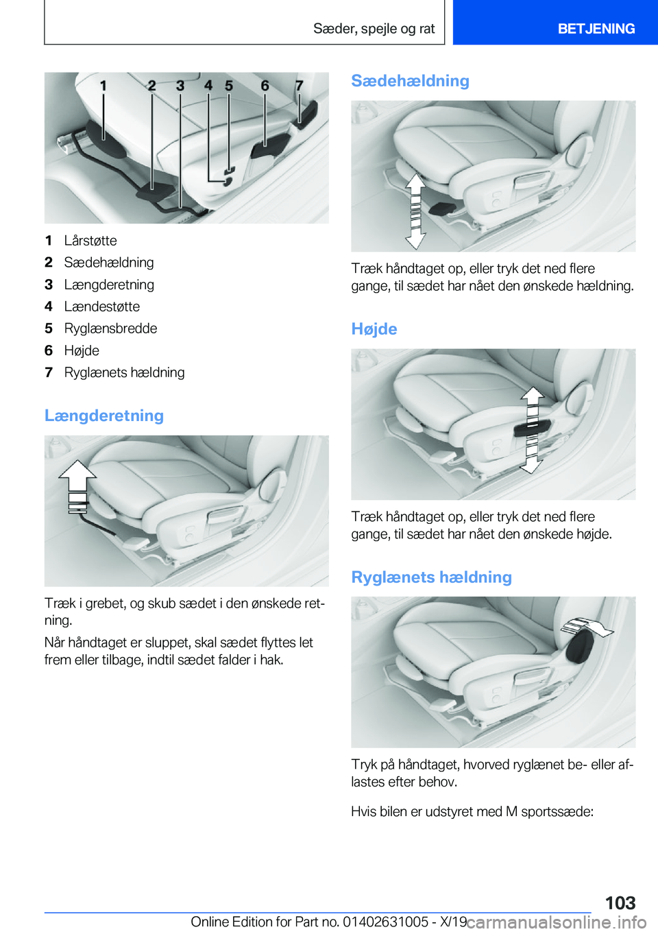 BMW 2 SERIES GRAN COUPE 2020  InstruktionsbØger (in Danish) �1�L�å�r�s�t�