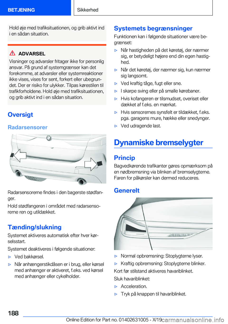BMW 2 SERIES GRAN COUPE 2020  InstruktionsbØger (in Danish) �H�o�l�d��