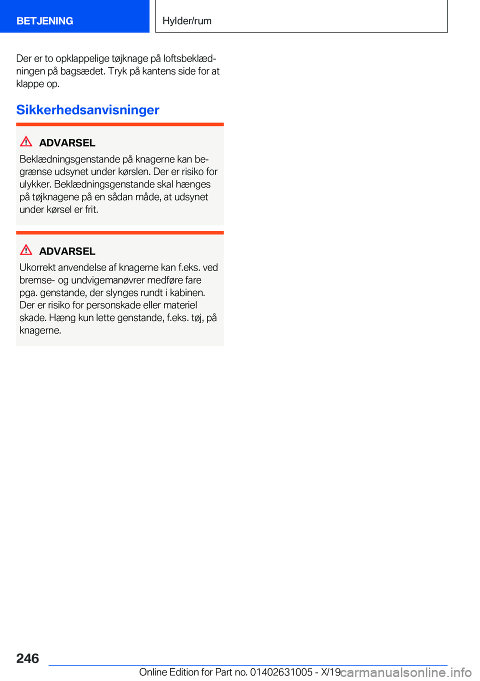 BMW 2 SERIES GRAN COUPE 2020  InstruktionsbØger (in Danish) �D�e�r��e�r��t�o��o�p�k�l�a�p�p�e�l�i�g�e��t�