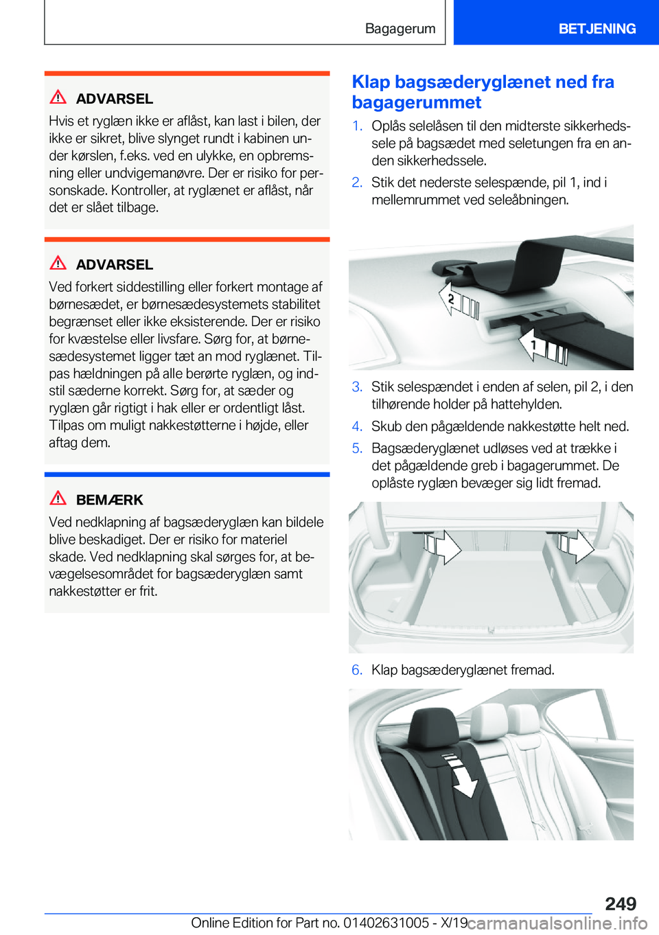 BMW 2 SERIES GRAN COUPE 2020  InstruktionsbØger (in Danish) �A�D�V�A�R�S�E�L
�H�v�i�s��e�t��r�y�g�l�æ�n��i�k�k�e��e�r��a�f�l�å�s�t�,��k�a�n��l�a�s�t��i��b�i�l�e�n�,��d�e�r �i�k�k�e��e�r��s�i�k�r�e�t�,��b�l�i�v�e��s�l�y�n�g�e�t��r�u�n�d�t��i�