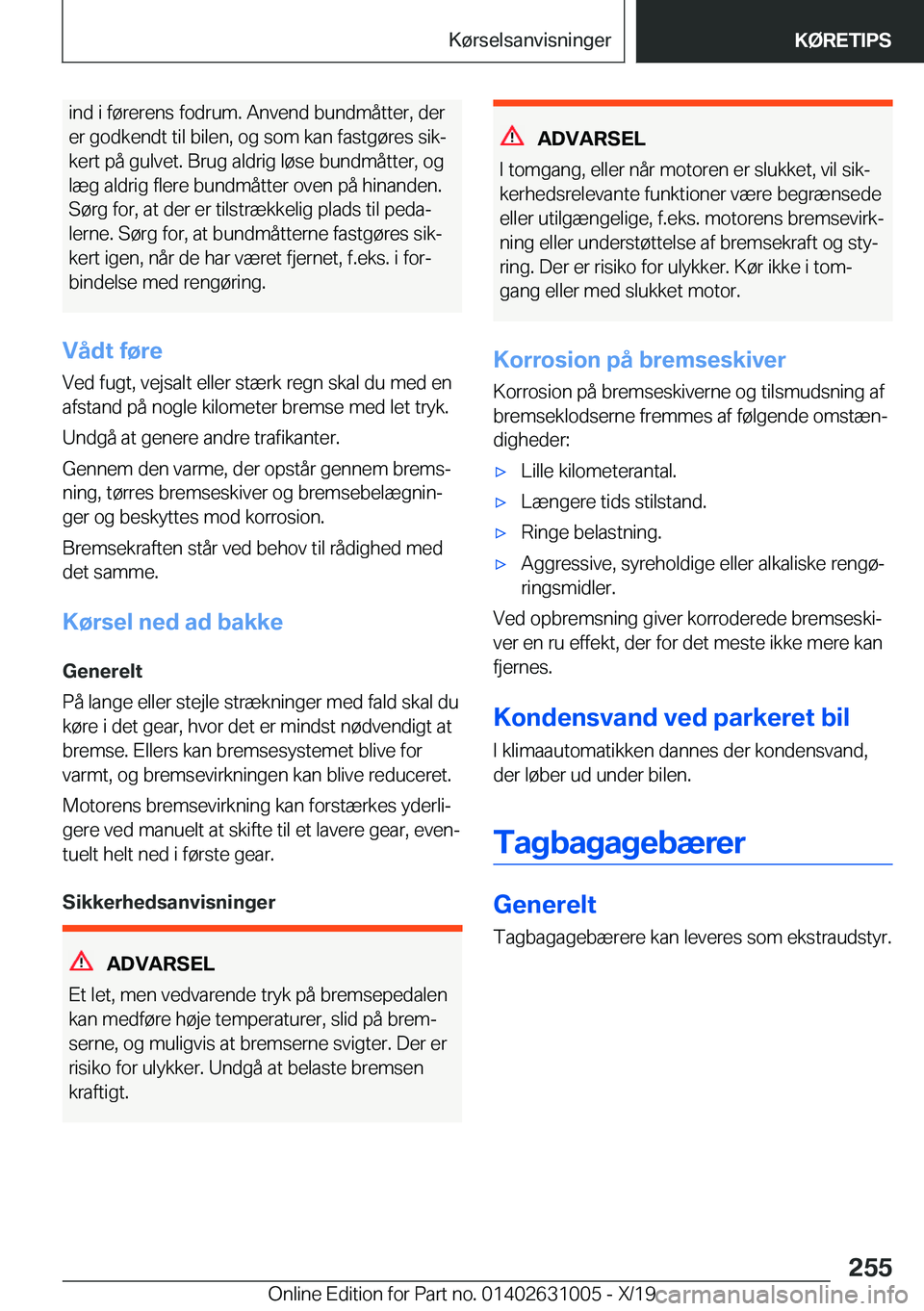 BMW 2 SERIES GRAN COUPE 2020  InstruktionsbØger (in Danish) �i�n�d��i��f�