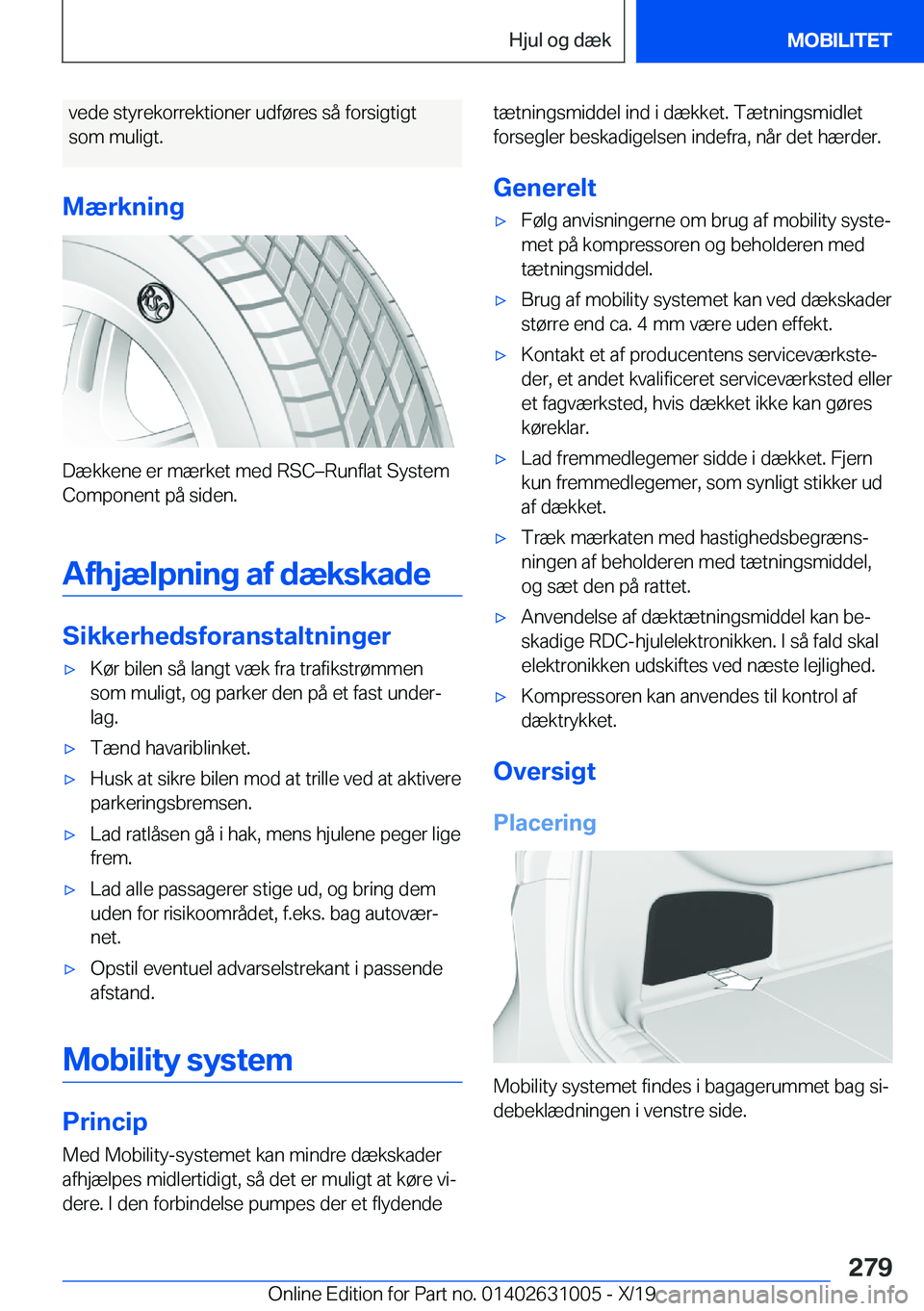 BMW 2 SERIES GRAN COUPE 2020  InstruktionsbØger (in Danish) �v�e�d�e��s�t�y�r�e�k�o�r�r�e�k�t�i�o�n�e�r��u�d�f�
