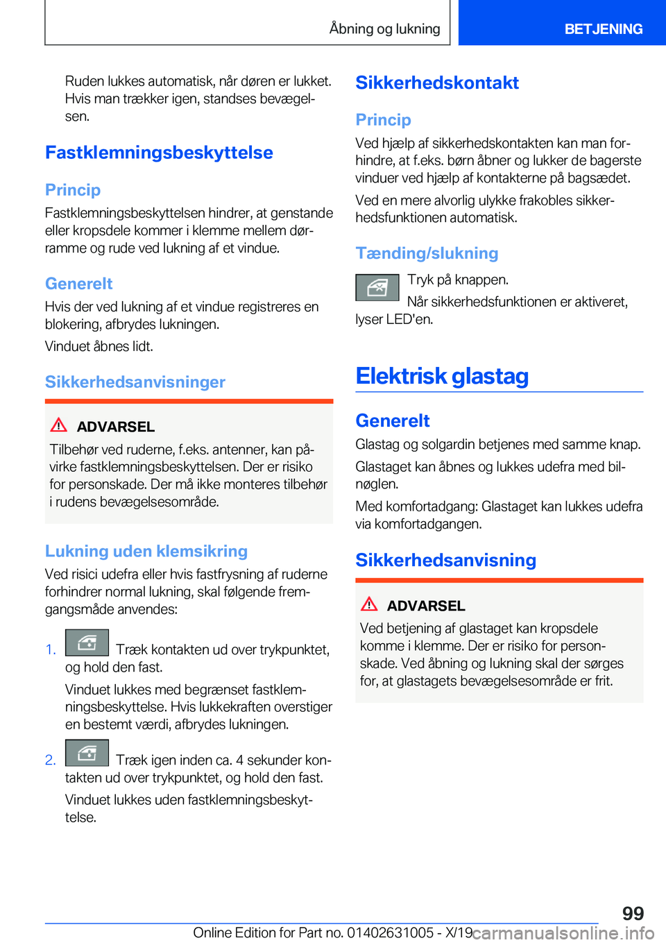 BMW 2 SERIES GRAN COUPE 2020  InstruktionsbØger (in Danish) �R�u�d�e�n��l�u�k�k�e�s��a�u�t�o�m�a�t�i�s�k�,��n�å�r��d�