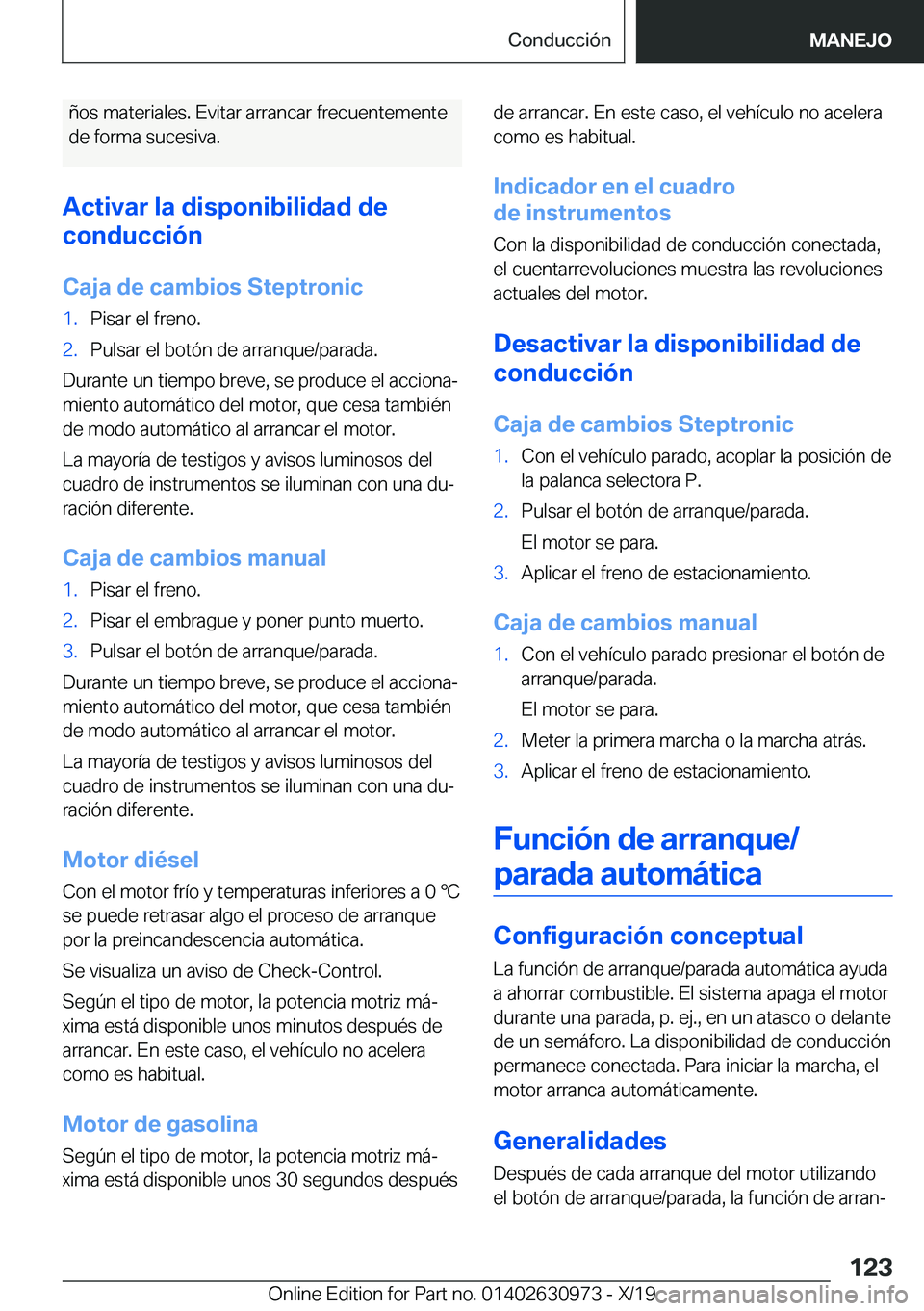 BMW 2 SERIES GRAN COUPE 2020  Manuales de Empleo (in Spanish) �