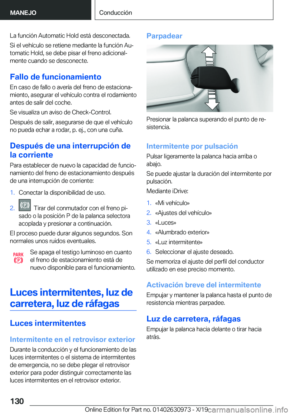 BMW 2 SERIES GRAN COUPE 2020  Manuales de Empleo (in Spanish) �L�a��f�u�n�c�i�