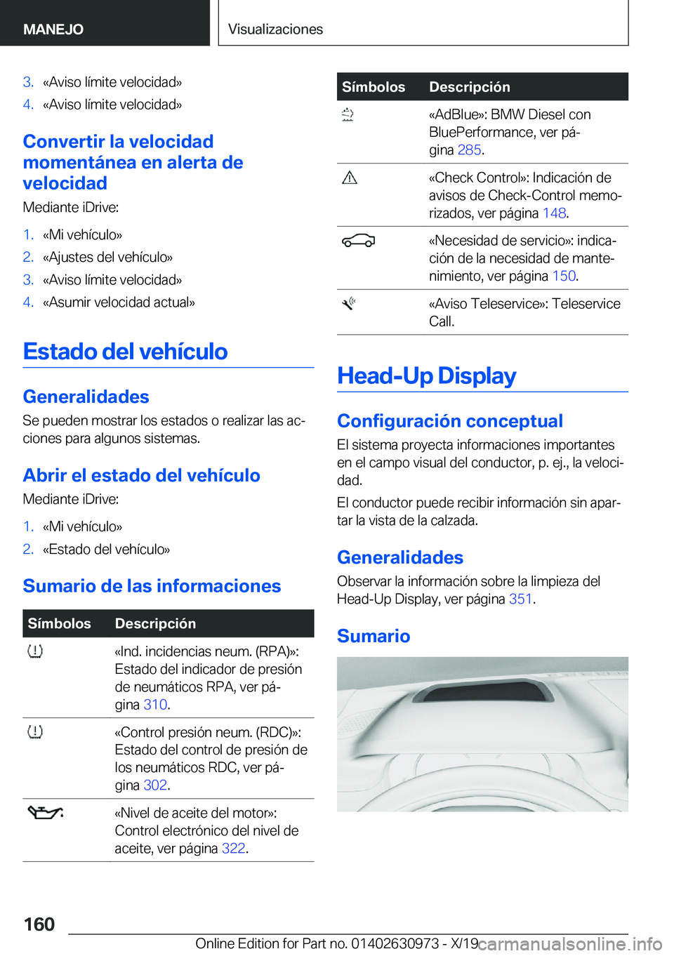 BMW 2 SERIES GRAN COUPE 2020  Manuales de Empleo (in Spanish) �3�.�«�A�v�i�s�o��l�