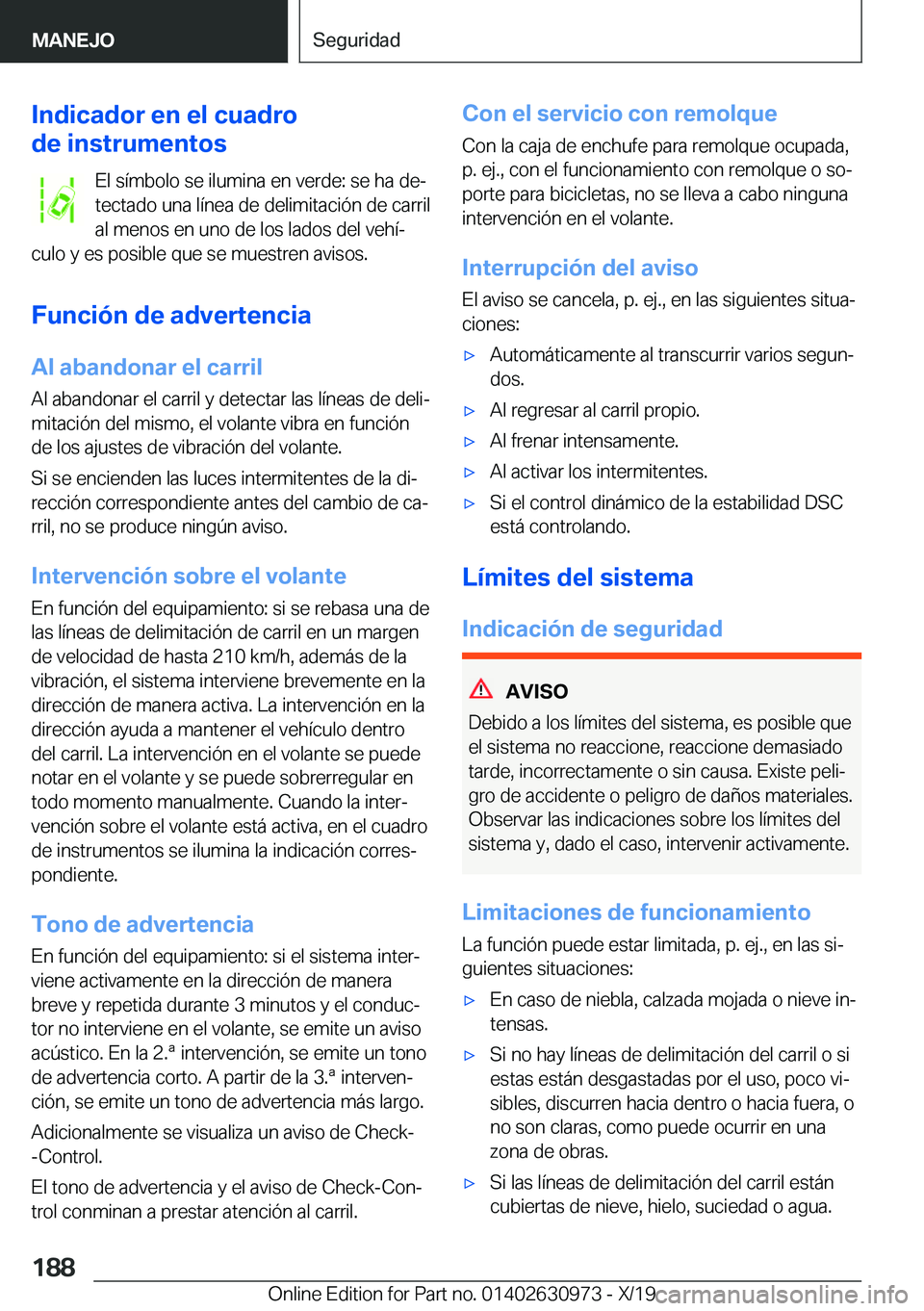 BMW 2 SERIES GRAN COUPE 2020  Manuales de Empleo (in Spanish) �I�n�d�i�c�a�d�o�r��e�n��e�l��c�u�a�d�r�o
�d�e��i�n�s�t�r�u�m�e�n�t�o�s
�E�l��s�