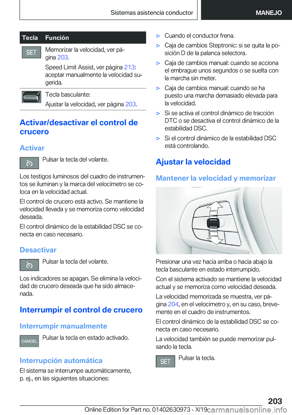 BMW 2 SERIES GRAN COUPE 2020  Manuales de Empleo (in Spanish) �T�e�c�l�a�F�u�n�c�i�