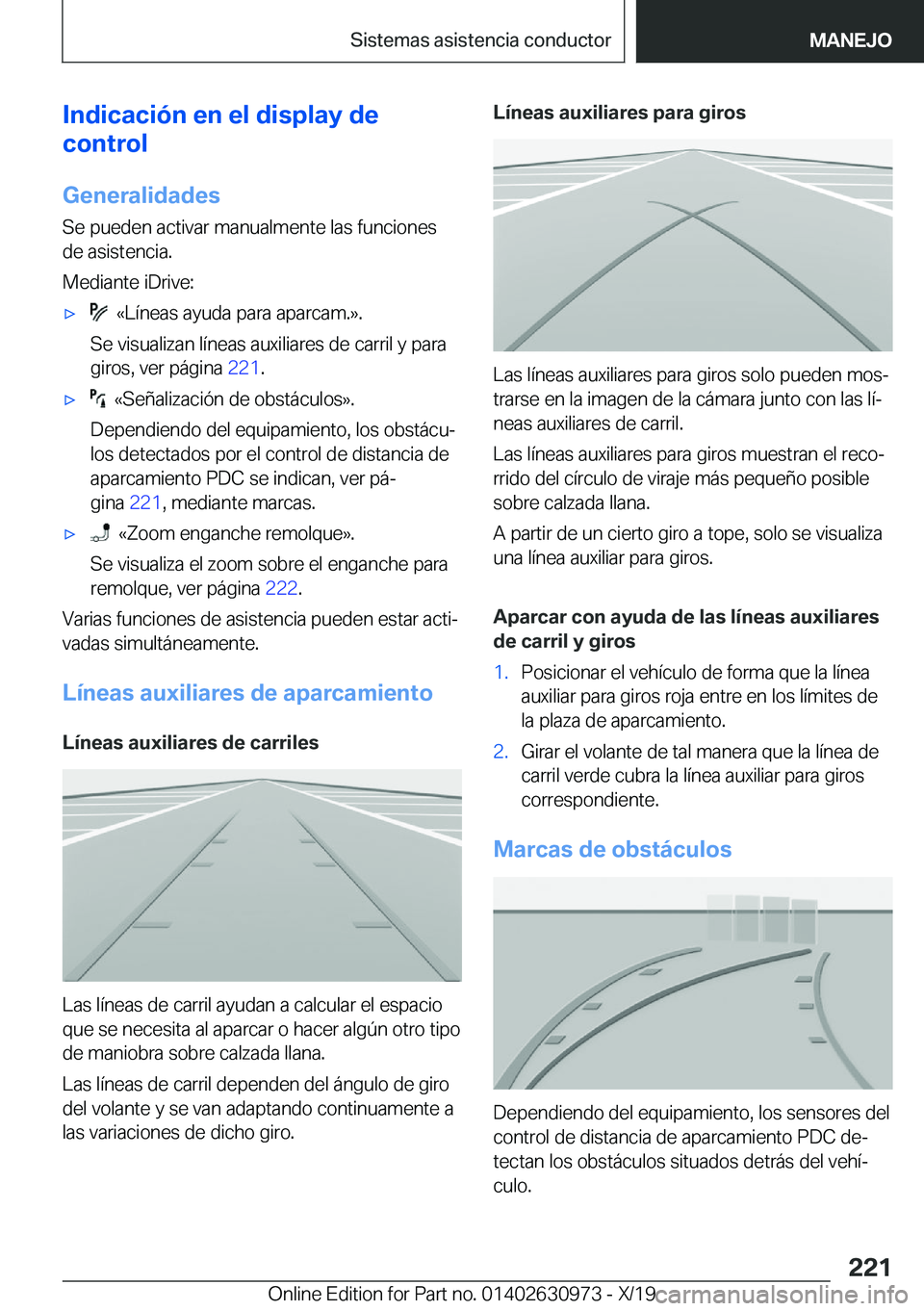 BMW 2 SERIES GRAN COUPE 2020  Manuales de Empleo (in Spanish) �I�n�d�i�c�a�c�i�