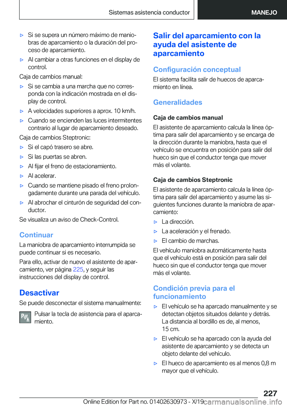 BMW 2 SERIES GRAN COUPE 2020  Manuales de Empleo (in Spanish) x�S�i��s�e��s�u�p�e�r�a��u�n��n�