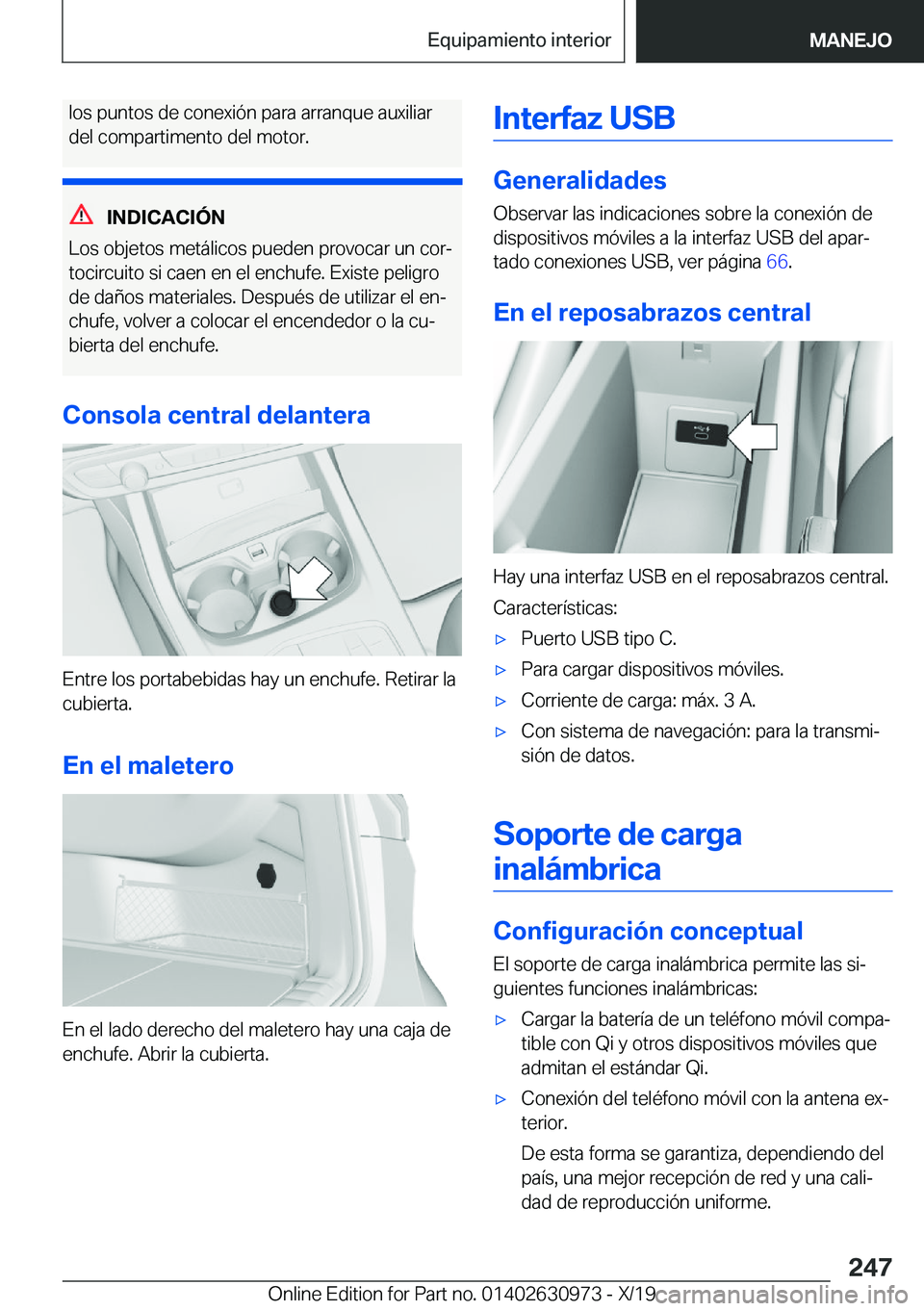 BMW 2 SERIES GRAN COUPE 2020  Manuales de Empleo (in Spanish) �l�o�s��p�u�n�t�o�s��d�e��c�o�n�e�x�i�