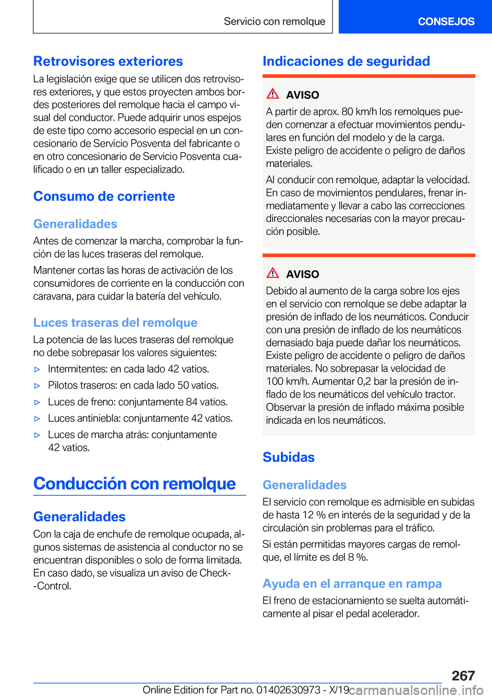 BMW 2 SERIES GRAN COUPE 2020  Manuales de Empleo (in Spanish) �R�e�t�r�o�v�i�s�o�r�e�s��e�x�t�e�r�i�o�r�e�s
�L�a��l�e�g�i�s�l�a�c�i�