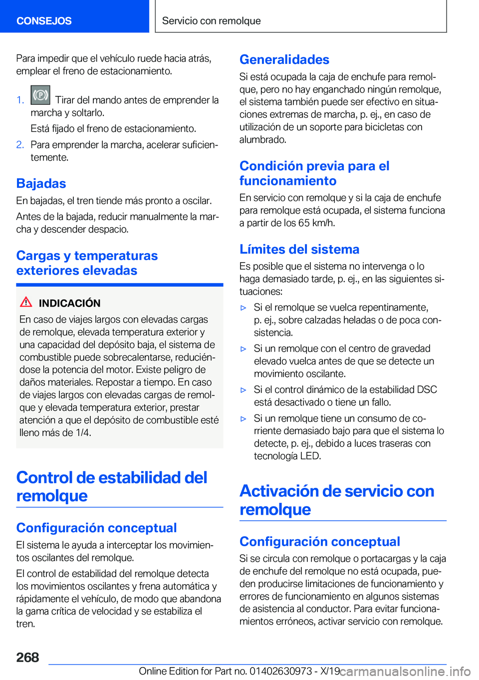 BMW 2 SERIES GRAN COUPE 2020  Manuales de Empleo (in Spanish) �P�a�r�a��i�m�p�e�d�i�r��q�u�e��e�l��v�e�h�