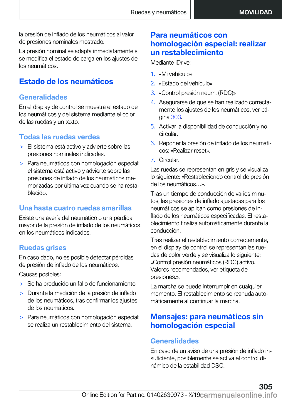 BMW 2 SERIES GRAN COUPE 2020  Manuales de Empleo (in Spanish) �l�a��p�r�e�s�i�