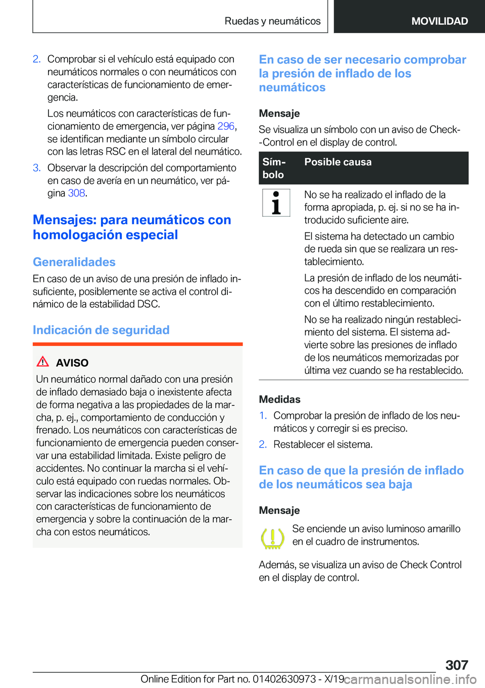 BMW 2 SERIES GRAN COUPE 2020  Manuales de Empleo (in Spanish) �2�.�C�o�m�p�r�o�b�a�r��s�i��e�l��v�e�h�