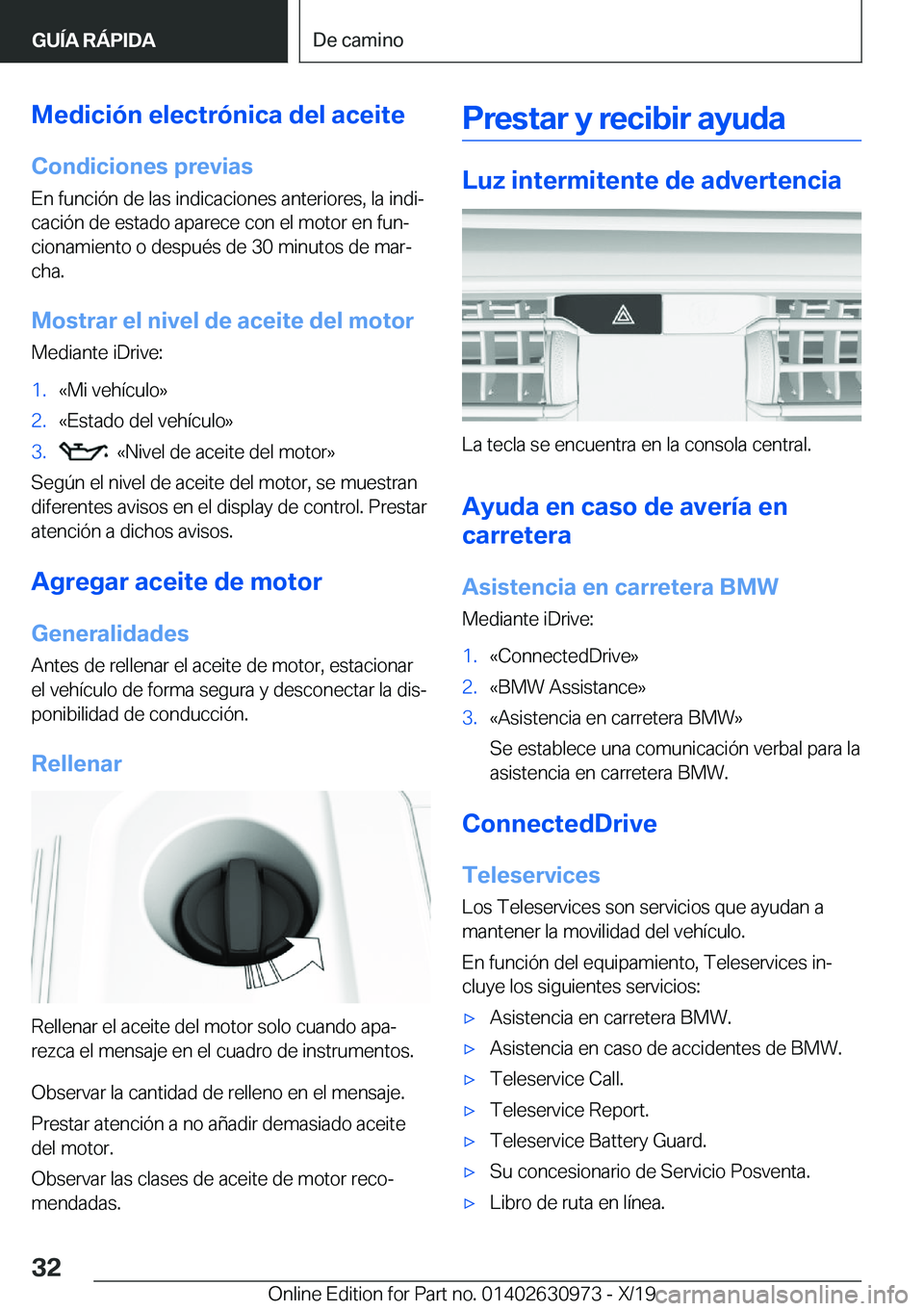 BMW 2 SERIES GRAN COUPE 2020  Manuales de Empleo (in Spanish) �M�e�d�i�c�i�