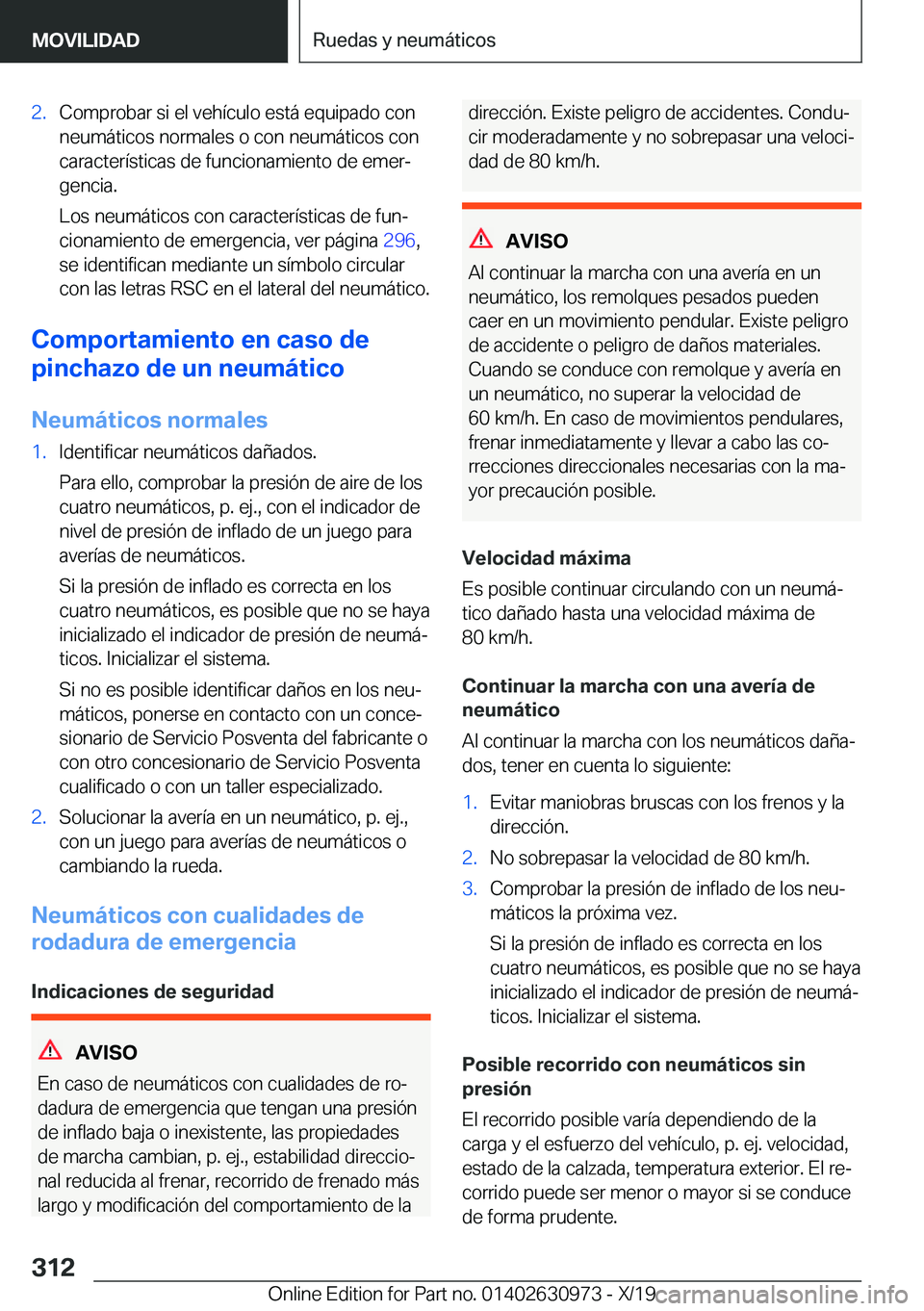 BMW 2 SERIES GRAN COUPE 2020  Manuales de Empleo (in Spanish) �2�.�C�o�m�p�r�o�b�a�r��s�i��e�l��v�e�h�