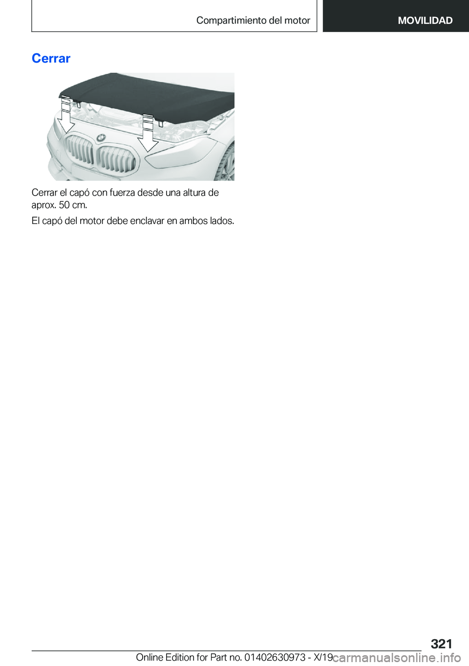 BMW 2 SERIES GRAN COUPE 2020  Manuales de Empleo (in Spanish) �C�e�r�r�a�r
�C�e�r�r�a�r��e�l��c�a�p�