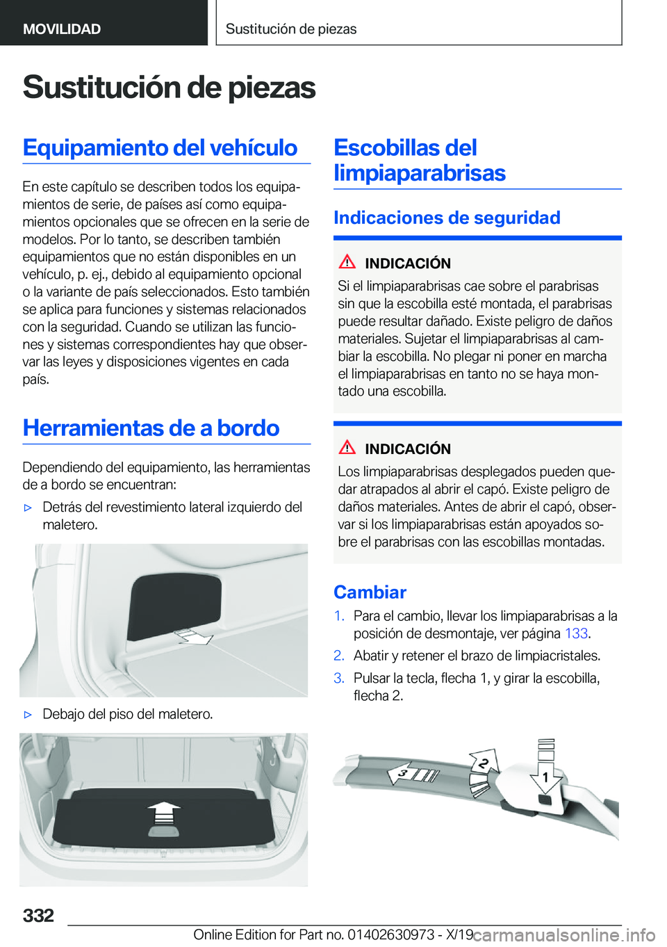 BMW 2 SERIES GRAN COUPE 2020  Manuales de Empleo (in Spanish) �S�u�s�t�i�t�u�c�i�