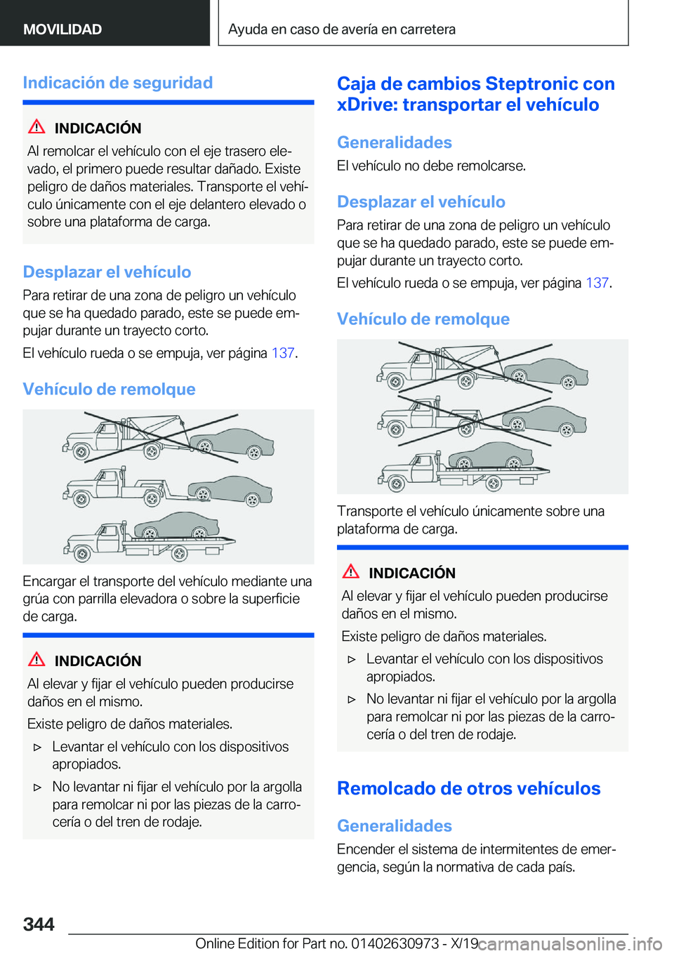 BMW 2 SERIES GRAN COUPE 2020  Manuales de Empleo (in Spanish) �I�n�d�i�c�a�c�i�