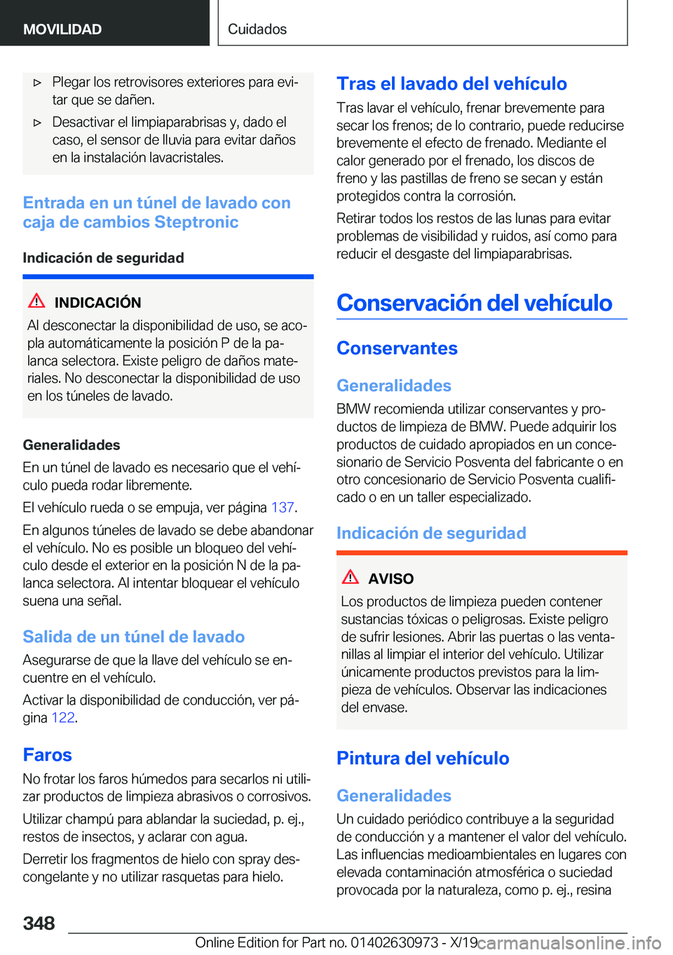 BMW 2 SERIES GRAN COUPE 2020  Manuales de Empleo (in Spanish) x�P�l�e�g�a�r��l�o�s��r�e�t�r�o�v�i�s�o�r�e�s��e�x�t�e�r�i�o�r�e�s��p�a�r�a��e�v�iª
�t�a�r��q�u�e��s�e��d�a�