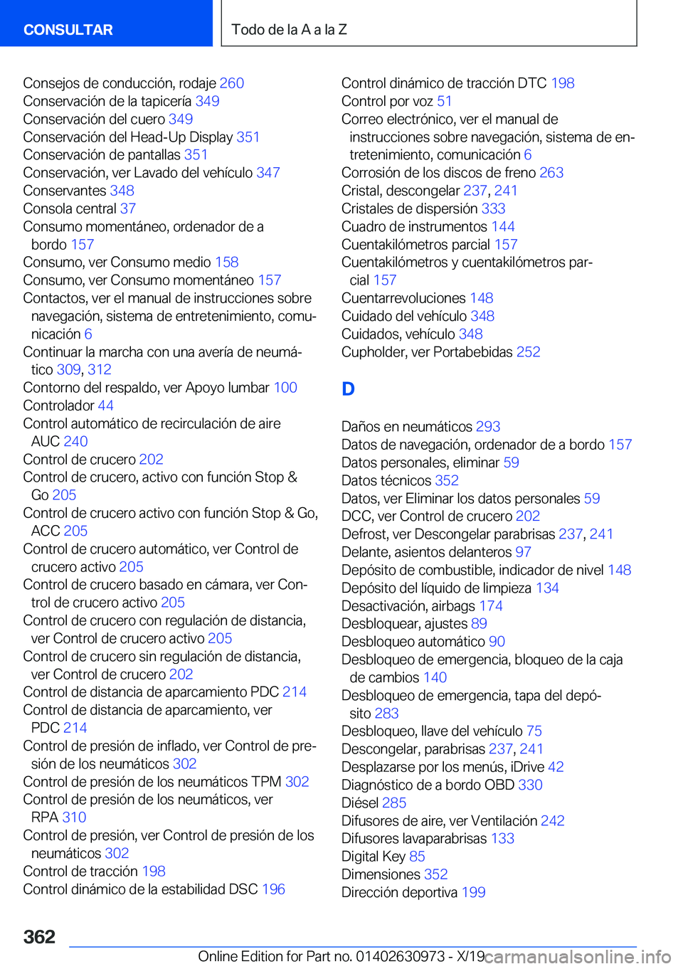 BMW 2 SERIES GRAN COUPE 2020  Manuales de Empleo (in Spanish) �C�o�n�s�e�j�o�s��d�e��c�o�n�d�u�c�c�i�