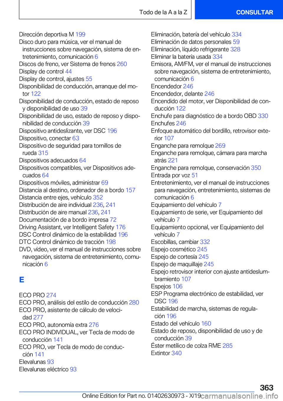 BMW 2 SERIES GRAN COUPE 2020  Manuales de Empleo (in Spanish) �D�i�r�e�c�c�i�