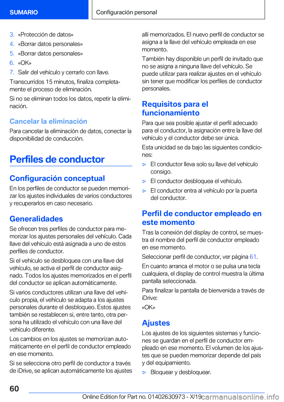 BMW 2 SERIES GRAN COUPE 2020  Manuales de Empleo (in Spanish) �3�.�«�P�r�o�t�e�c�c�i�