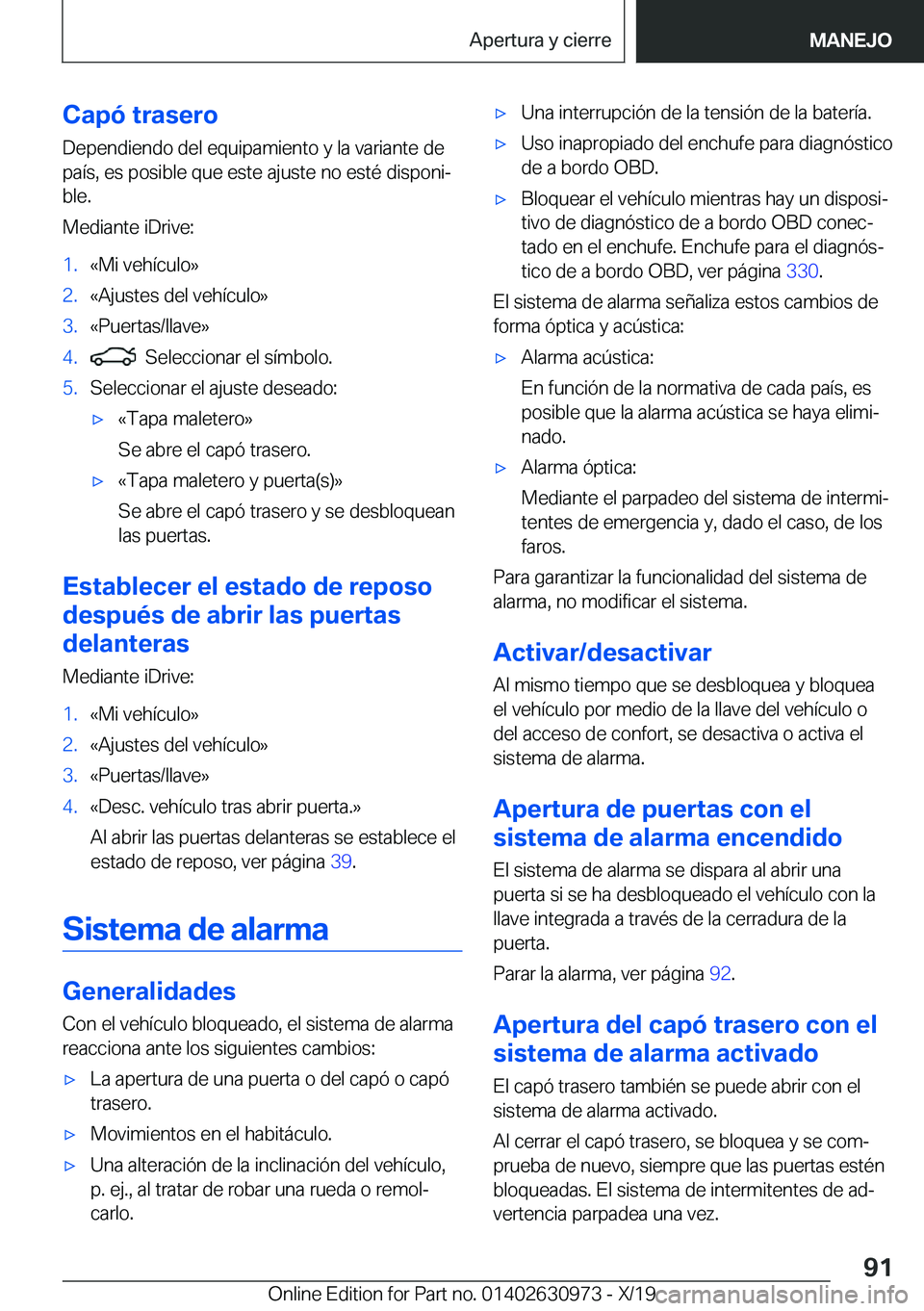 BMW 2 SERIES GRAN COUPE 2020  Manuales de Empleo (in Spanish) �C�a�p�